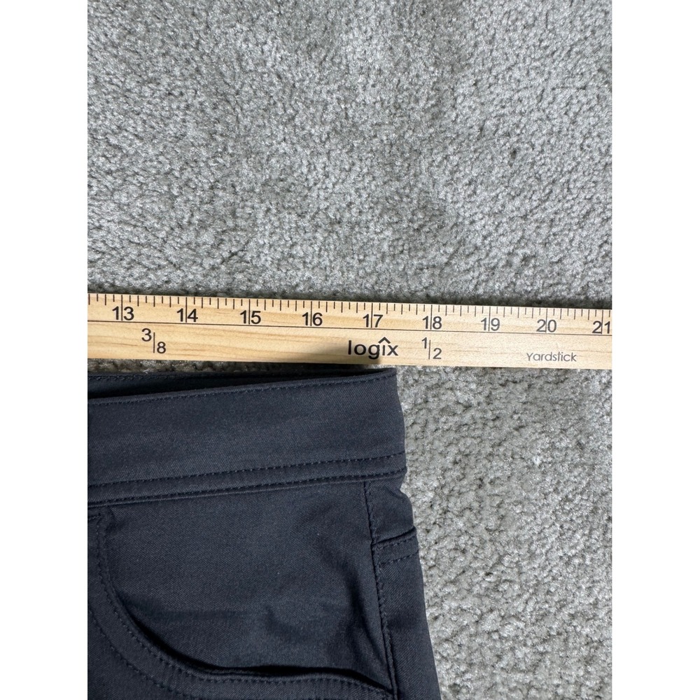 Prana Halle Straight Pants Black Recycled Nylon Mid Rise Standard 12/32 Outdoor - Picture 6 of 7